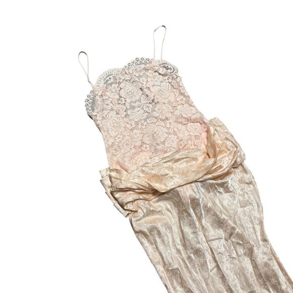 NWT women’s FOR LOVE & LEMONS X ANTHROPOLOGIE Karissa peach pink gown size 4 - Picture 5 of 11